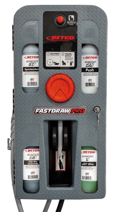 Betco FastDraw Pro Action Gap 4 Bay Dispensing Chemical